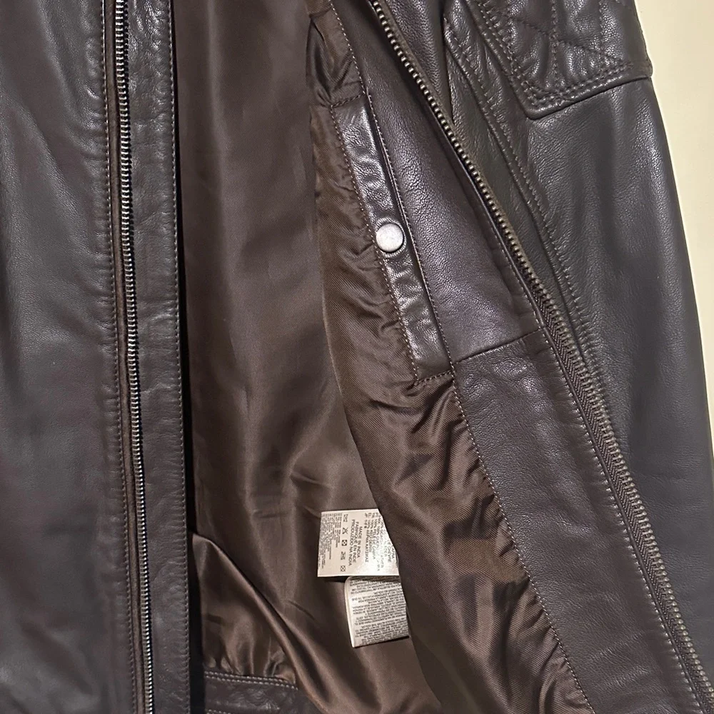 Diesel Brown Leather Jacket - Picture 5 of 7